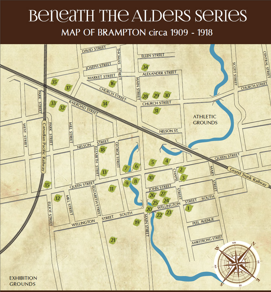 Map of Brampton circa 1909 - 1018