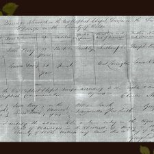 Picture 45 – Marriage certificate of Jesse Perry and Louise Davis circa 1860. Image provided by Lynne Golding and Lynn Cockburn