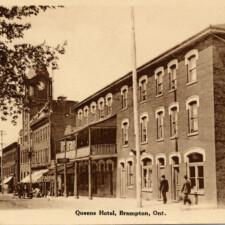 Picture 10 - Queen's Hotel, Brampton. Image from the Frost Postcard Collection. Used with permission Region of Peel Archives